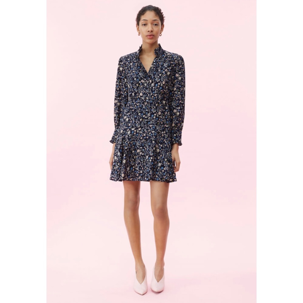 Rebecca Taylor Vivianna Vine Jacquard Silk Dress